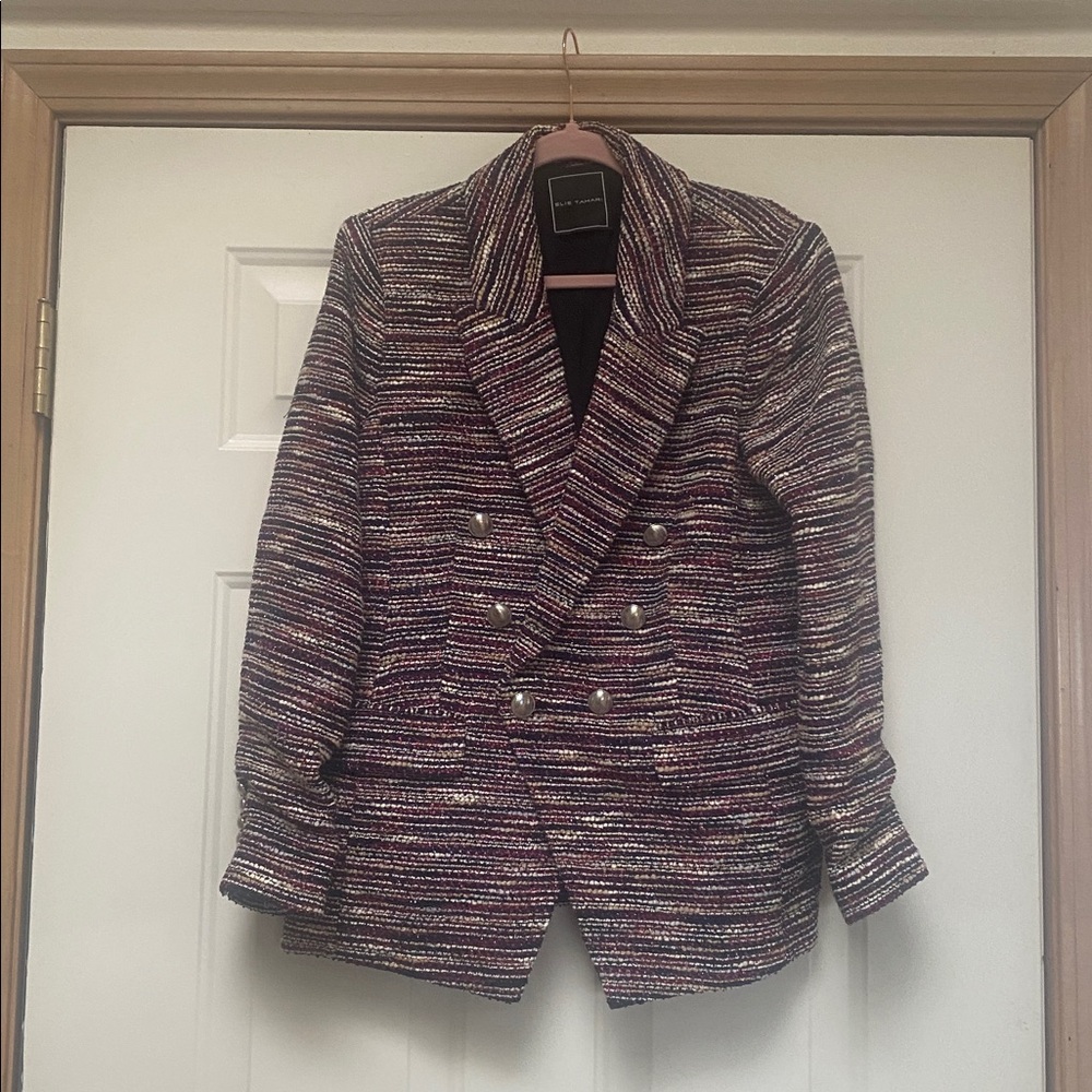Elie Tahari Elegant Tweed Blazer